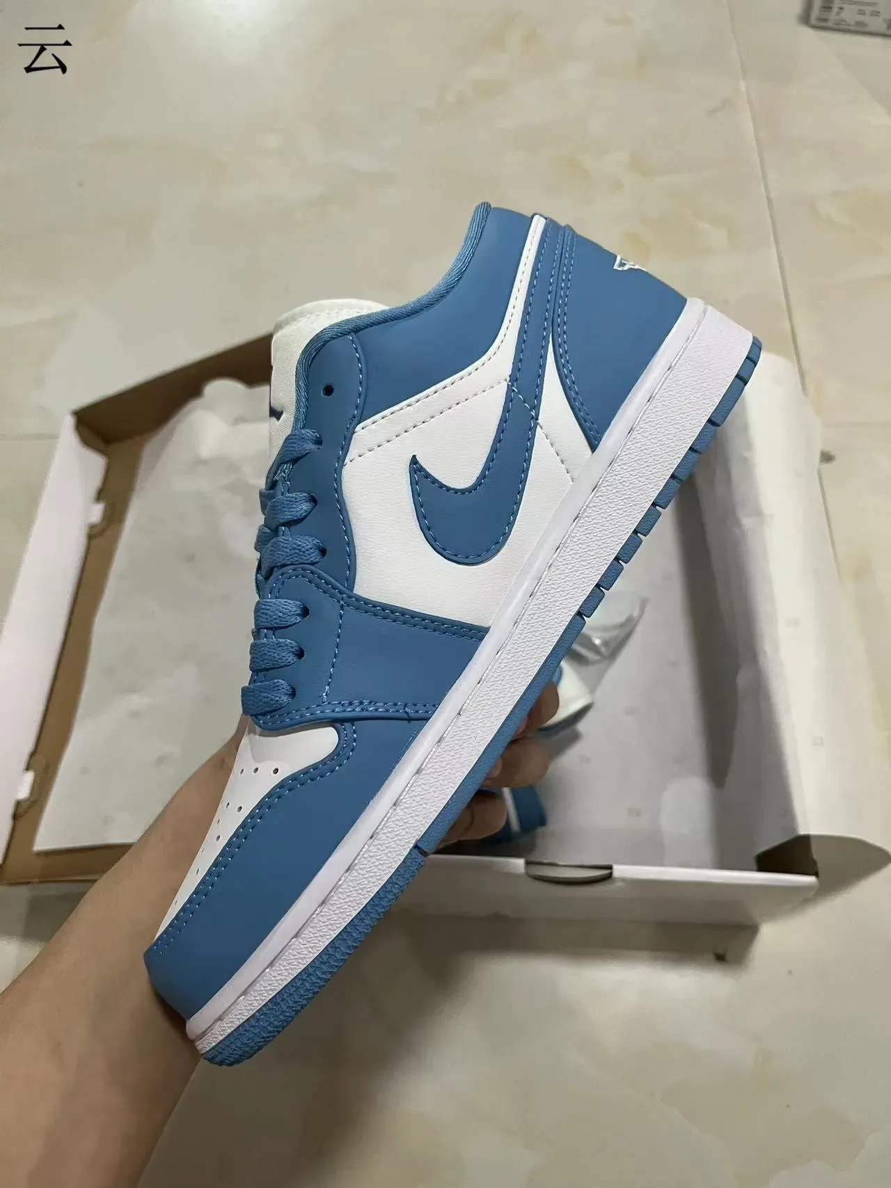Nike Air Jordan 1 Low University Blue White Lifestyle Sneakers 4