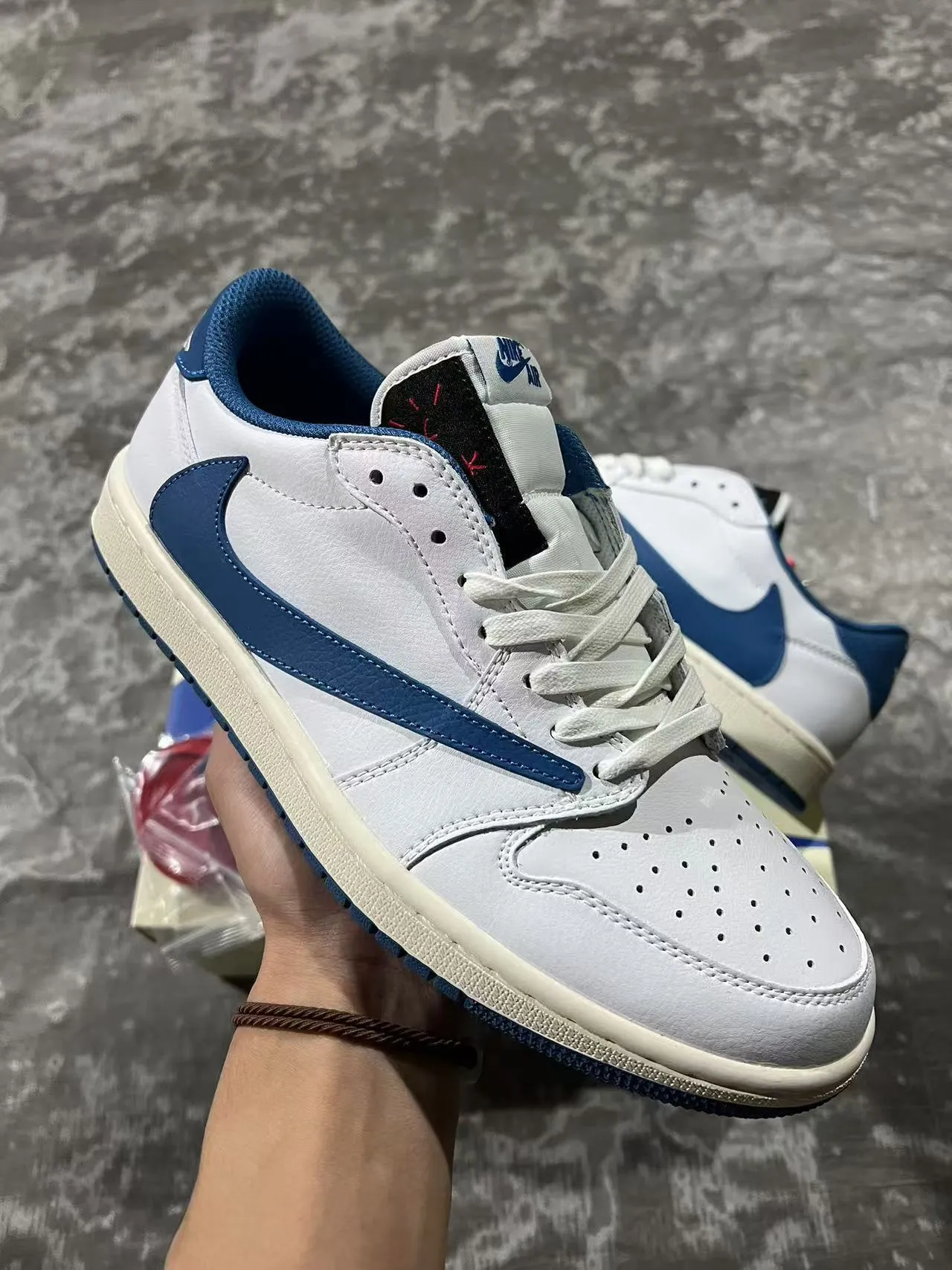 Nike Air Jordan 1 Low White Royal Blue Lifestyle Sneakers 2