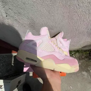 Nike Air Jordan 4 गुलाबी क्रीम बास्केटबॉल जूते