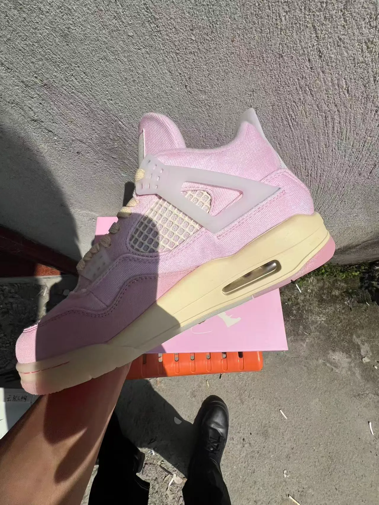 Nike Air Jordan 4 गुलाबी क्रीम बास्केटबॉल जूते 5