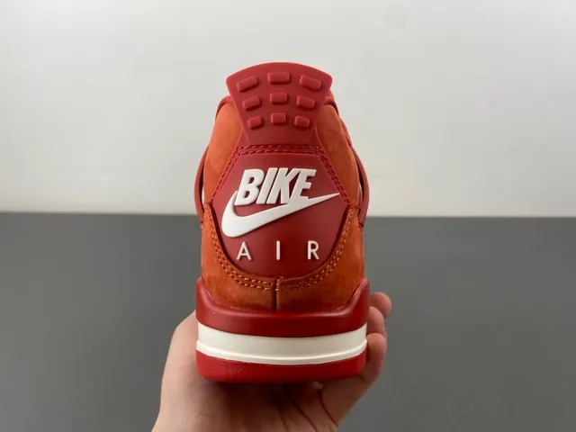 Nike Air Jordan 4 Rojo Naranja Ante Zapatillas de Baloncesto 4
