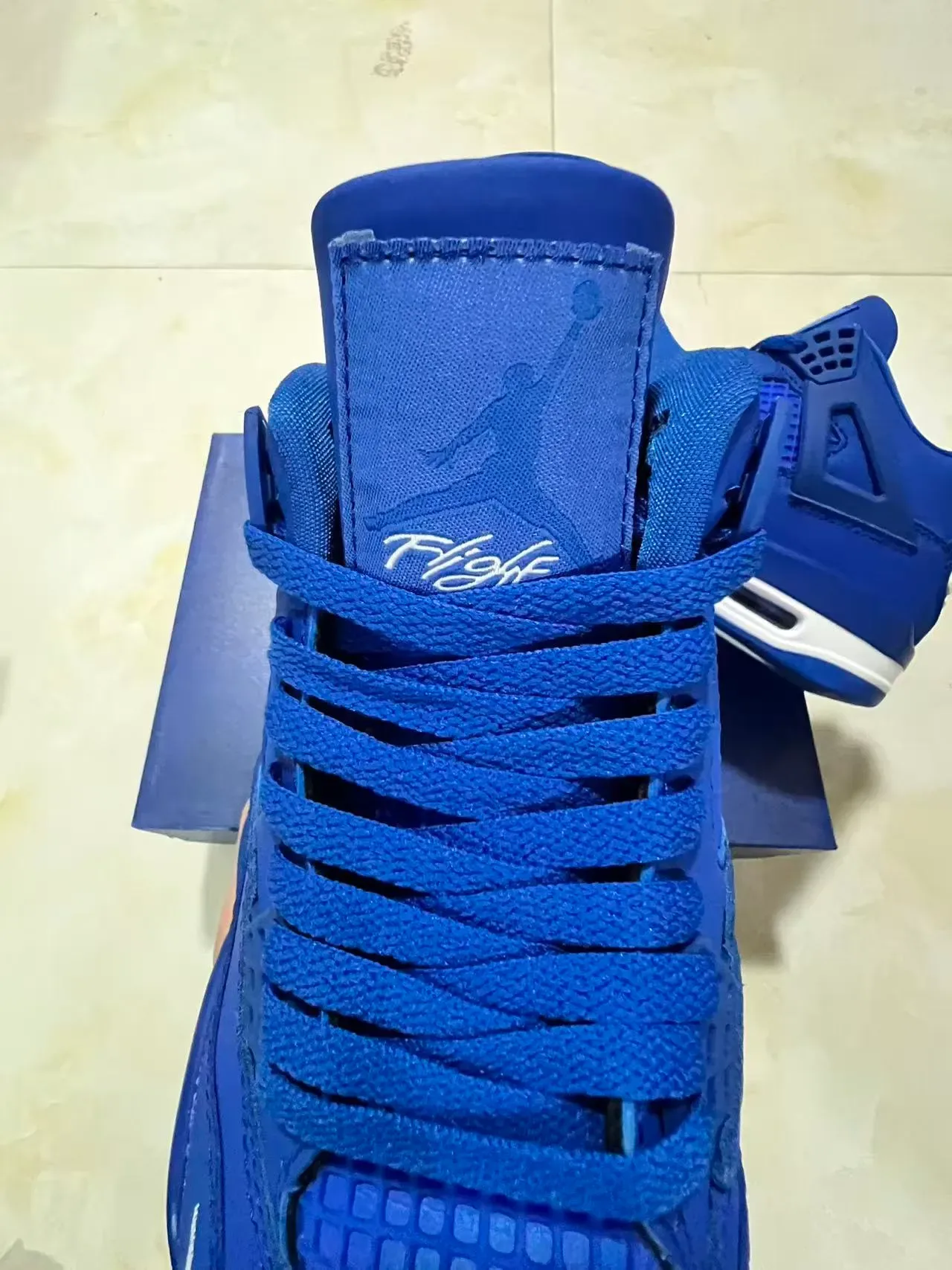 Nike Air Jordan 4 Chaussures de Basketball Bleu Royal 4