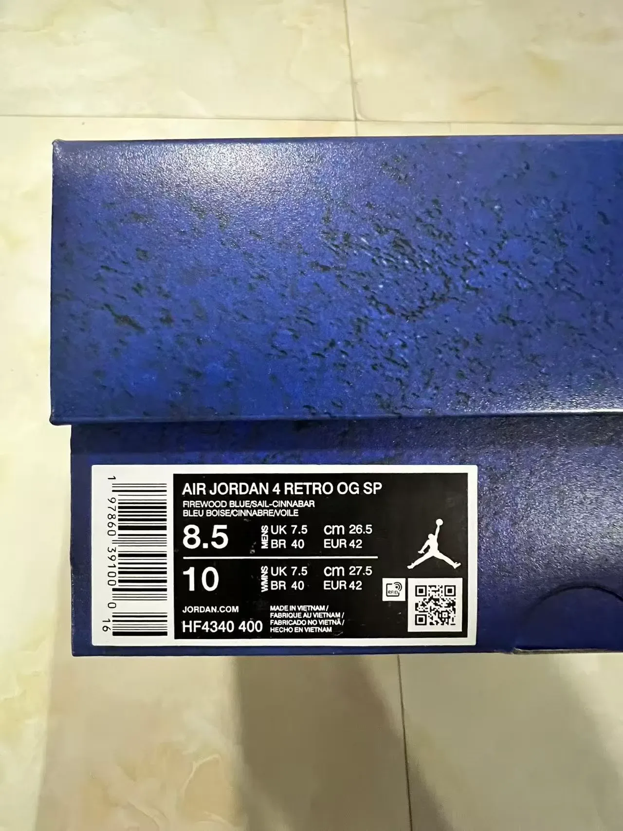 Nike Air Jordan 4 Chaussures de Basketball Bleu Royal 10