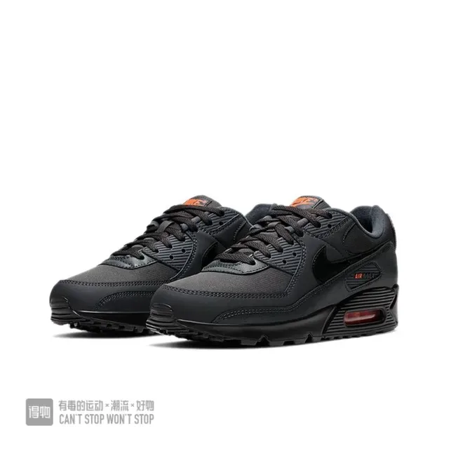 Nike Air Max 90 Black Orange Lifestyle Sneakers 4