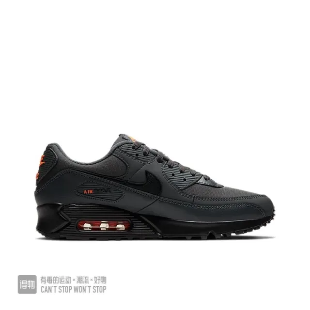 Nike Air Max 90 Black Orange Lifestyle Sneakers 5
