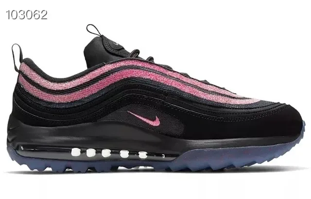 Nike Air Max 97 Black Pink Wave Lifestyle Sneakers 5