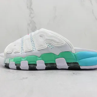 Nike Air More Uptempo Slide Sandalias Blanco Mint Cian