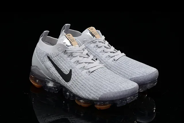 Nike Air VaporMax Flyknit Gray Black Translucent Lifestyle Sneakers 13