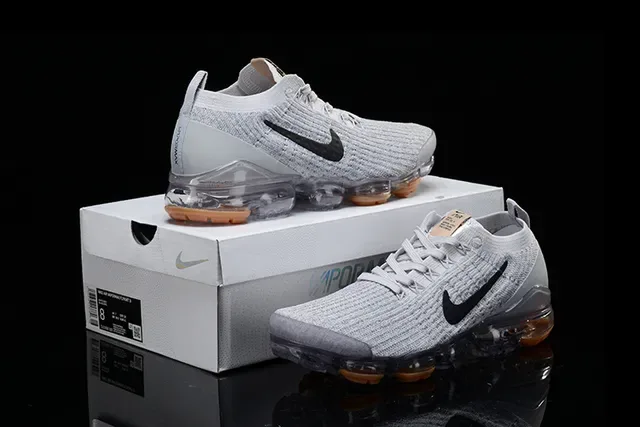 Nike Air VaporMax Flyknit Gray Black Translucent Lifestyle Sneakers 15