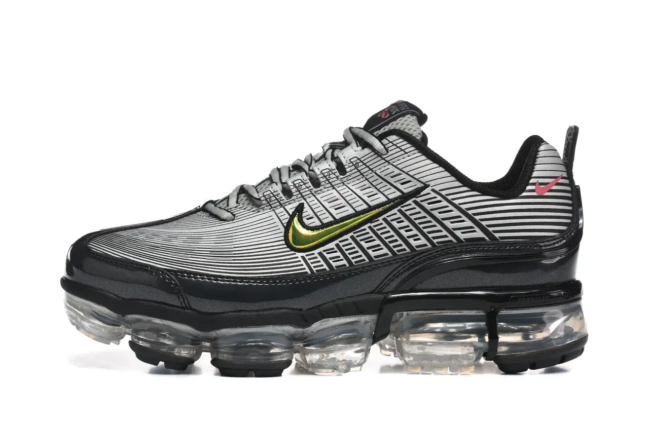 Nike Air VaporMax Plus Striped Mesh Black Silver Lifestyle Sneakers 7