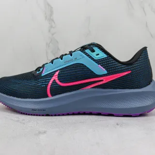 Nike Air Zoom Pegasus 40 কালো নীল গোলাপি দৌড়ের জুতা