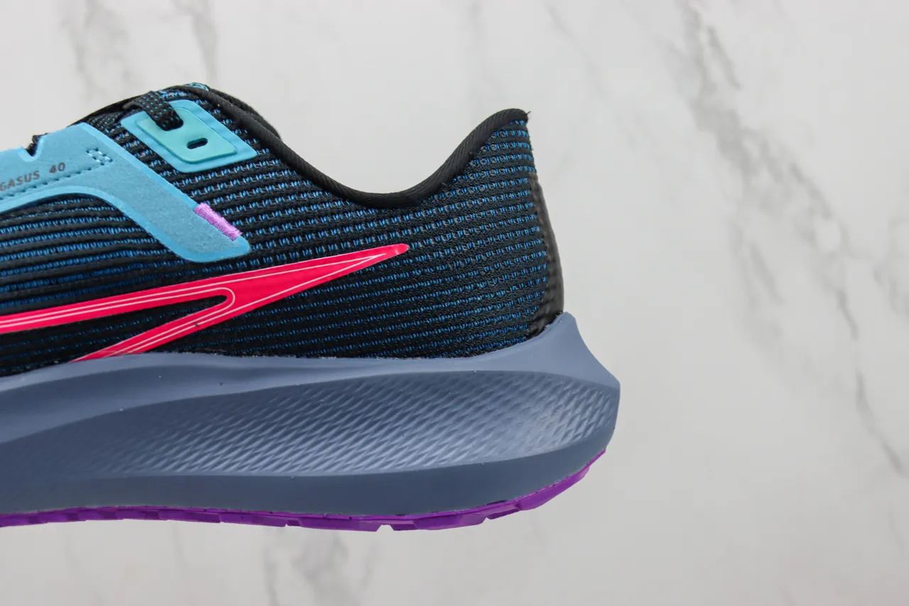 Nike Air Zoom Pegasus 40 Negro Azul Rosa Zapatillas de running 7