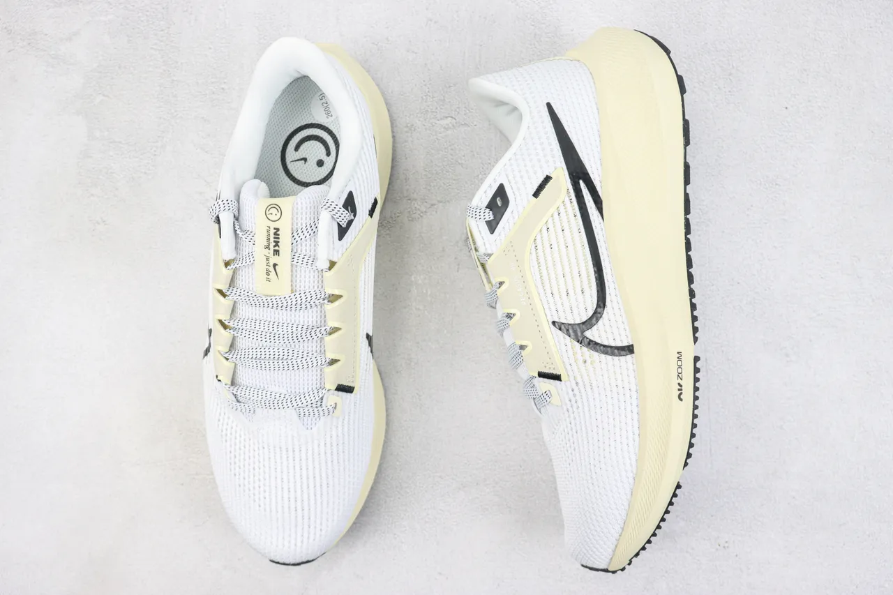 Nike Air Zoom Pegasus 40 সাদা ক্রিম কালো রানিং শু 3
