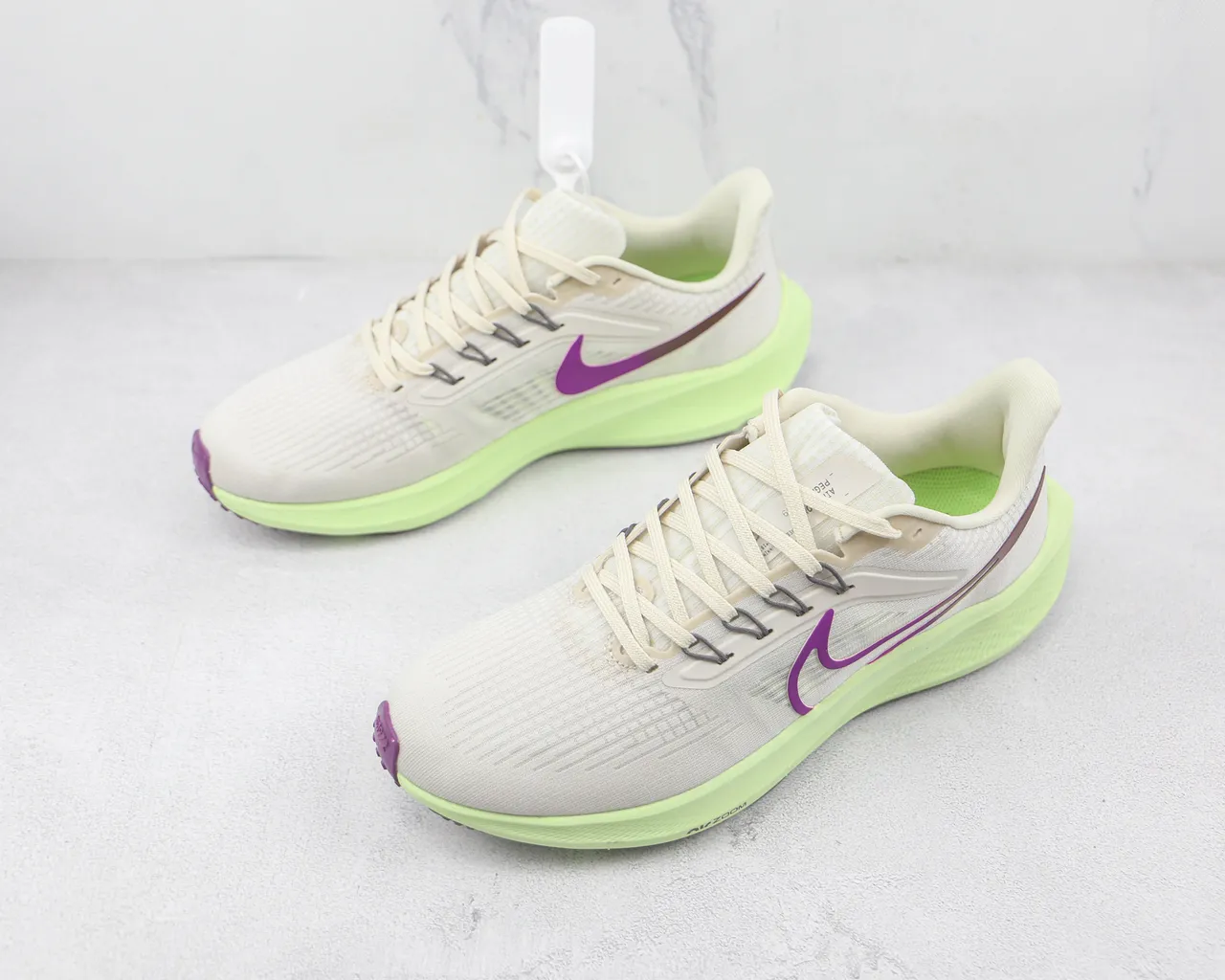 Nike Air Zoom Pegasus Off-White Lime Green أحذية جري 4