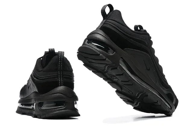Nike All-Black Layered Upper Air Cushion Lifestyle Sneaker 2