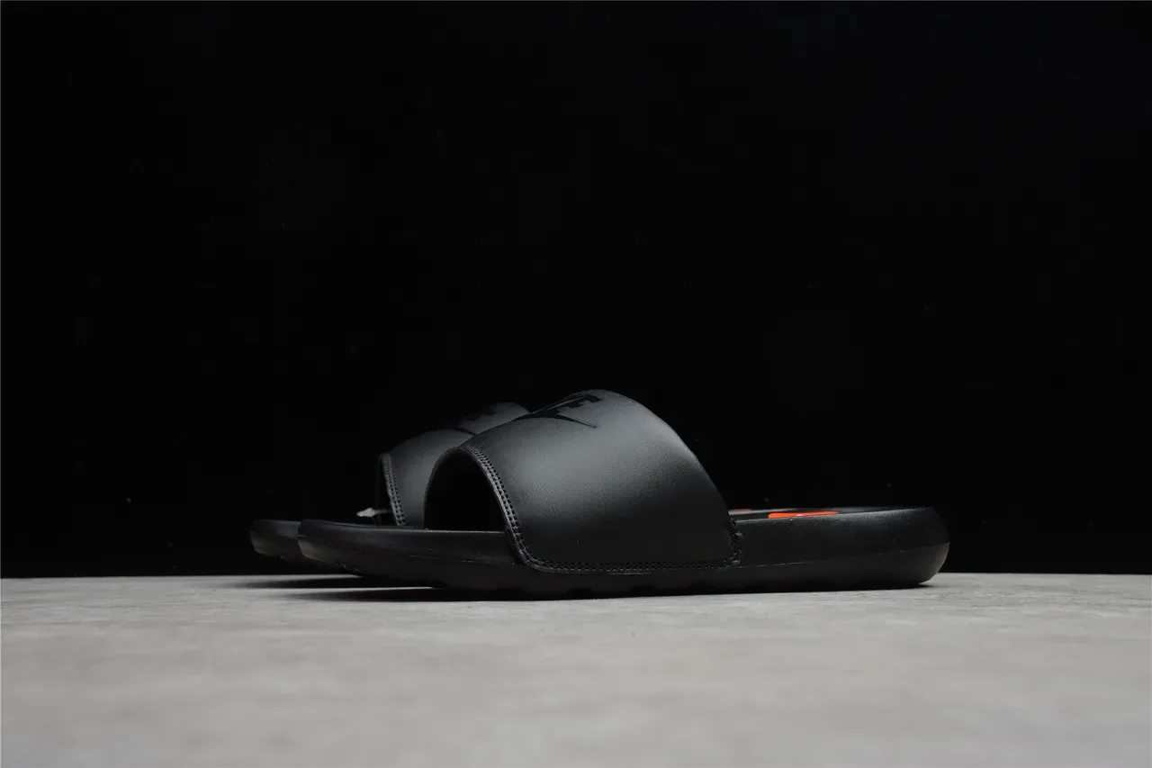 Nike Benassi Black Orange Monochrome Molded Footbed Slippers 11