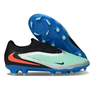 Nike Tênis de Futebol Preto Azul Baixo Corte Forro Sintético Superior Texturizado Forefoot Cage Firm-Ground