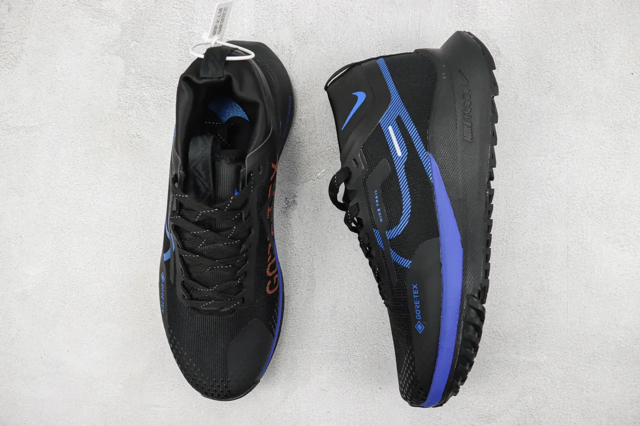 Nike Black Blue Mesh And Synthetic Upper Accent Stripes Running Shoes 3