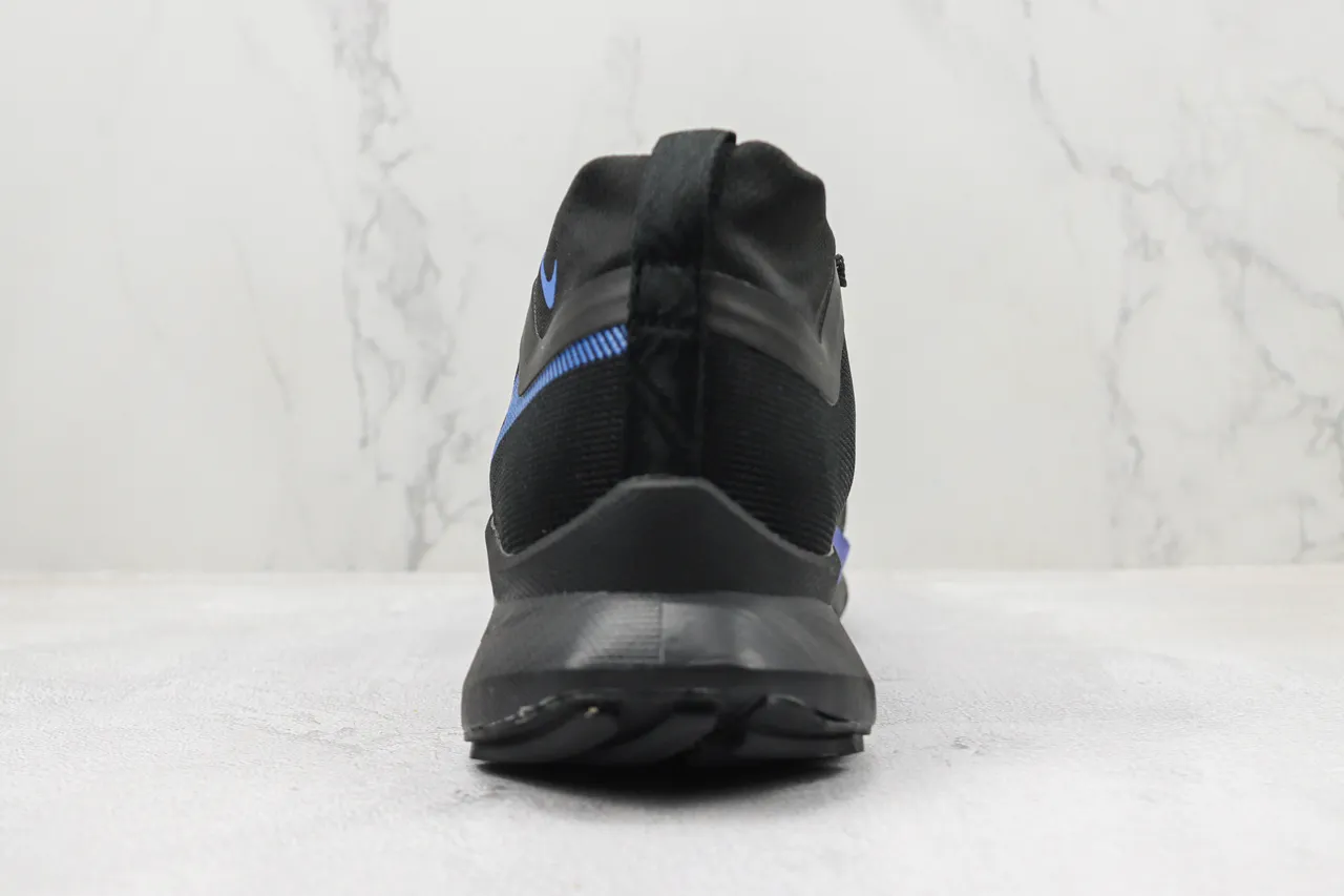 Nike Black Blue Mesh And Synthetic Upper Accent Stripes Running Shoes 9
