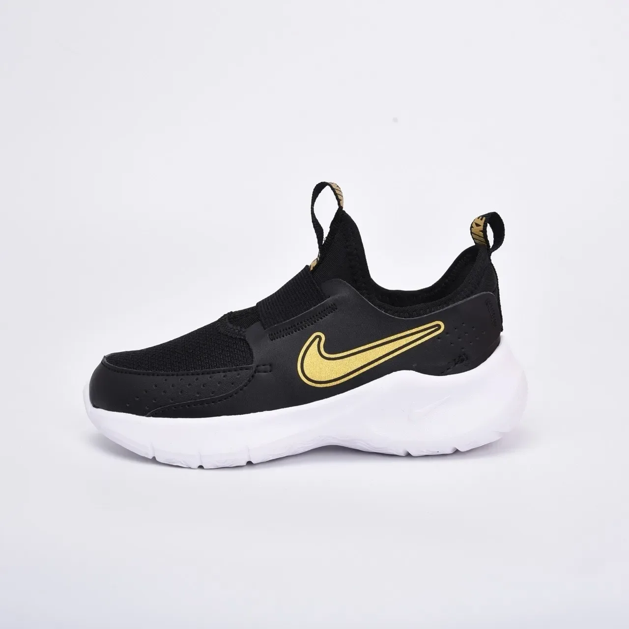 Nike Black Gold Slip-On Perforated Mesh Lifestyle Sneakers 12