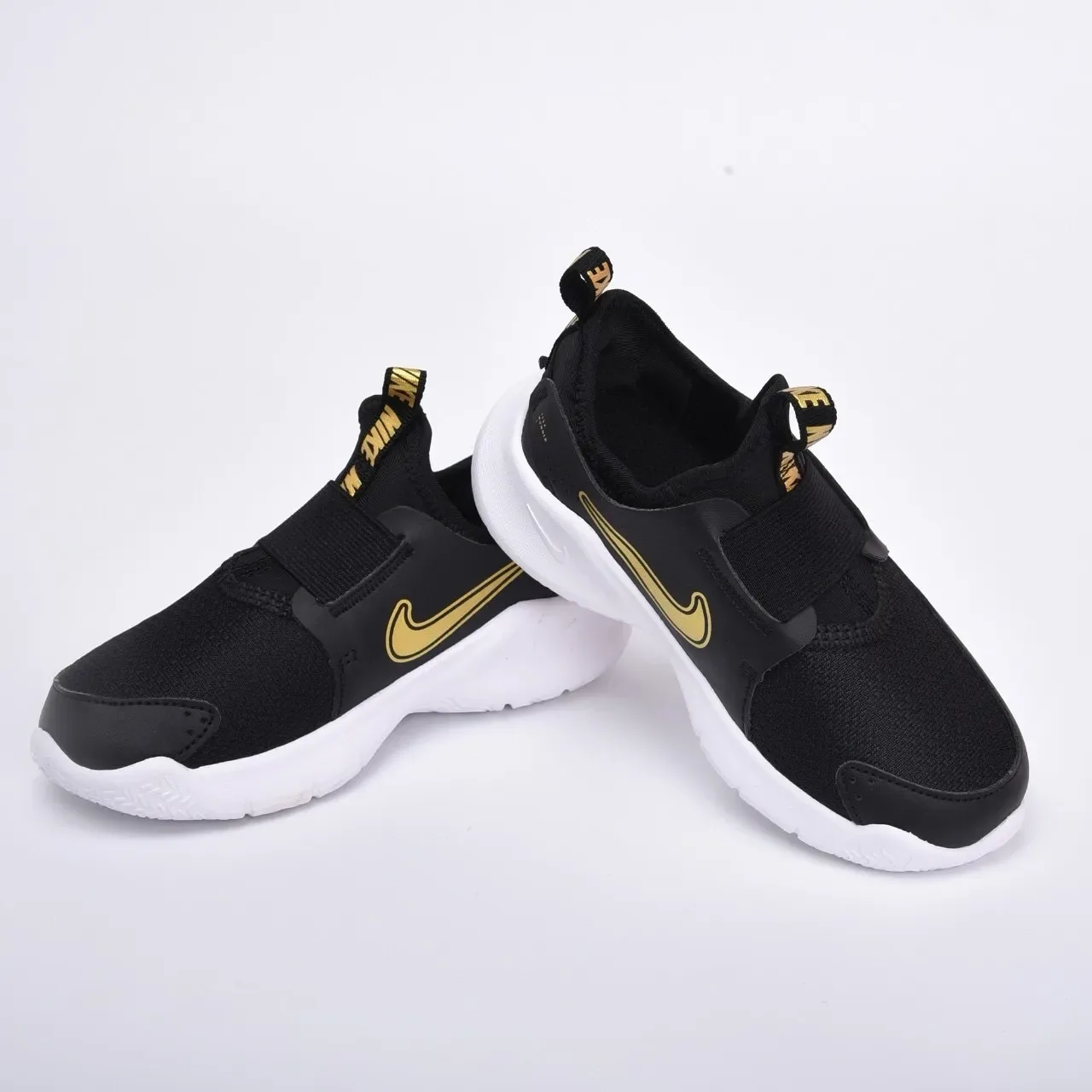Nike Black Gold Slip-On Perforated Mesh Lifestyle Sneakers 16