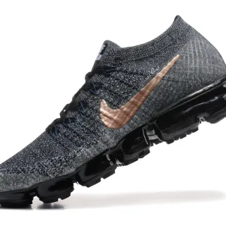 Nike أحذية رياضية أسلوب حياة أسود ورمادي Flyknit علوي مرئي وسادة هوائية مرئية