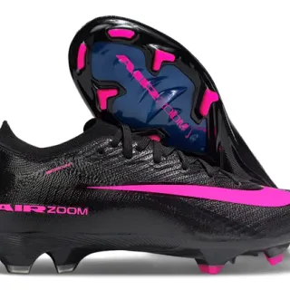 Nike Noir Rose Bas de coupe Tricot Supérieur Moldés Clous Sol ferme Football Chaussures