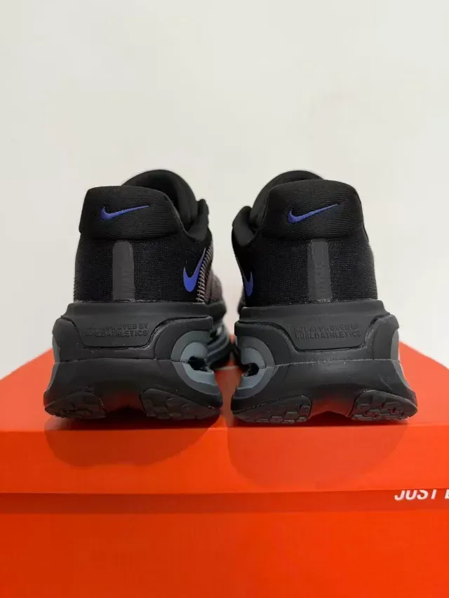 Nike काला बैंगनी पूर्ण-लंबाई दृश्यमान एयर यूनिट इंजीनियर मेश अपर रनिंग शूज 4