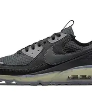 Nike حذاء أسود شفاف منخفض السطح شبكي وتغطية اصطناعية لأسلوب الحياة