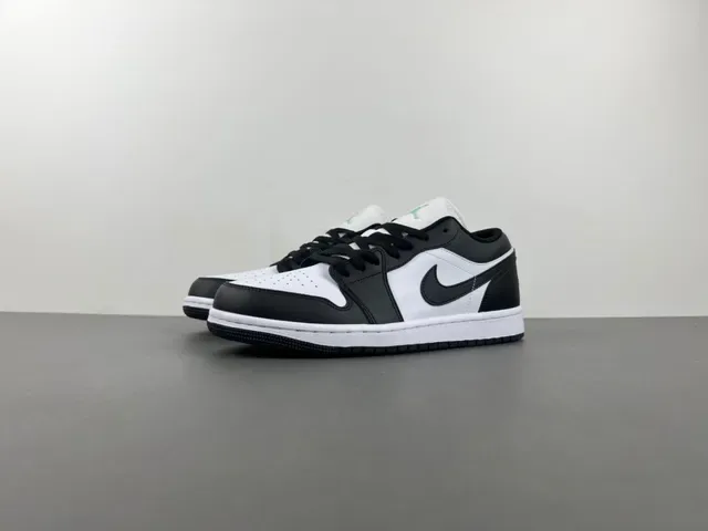 Nike Black White Low-Top Leather-Panelled Lifestyle Sneakers 7