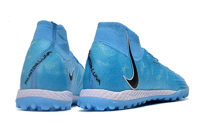 Nike Blue Black High-Cut Sock-Fit Upper Flyknit Construction Turf Soccer Shoes 5