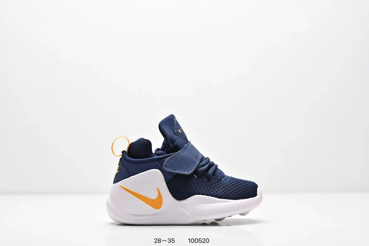 Nike Blue Black Low-Top Velcro Strap Closure Lifestyle Sneakers 4