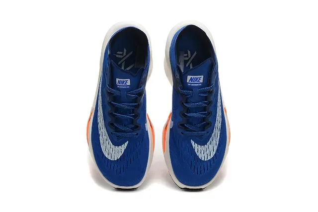 Nike Blue Orange Engineered Knit Upper Visible Forefoot Air Unit Running Shoes 2