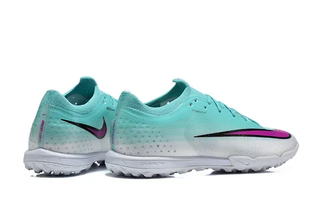 Nike Blue Pink Knit Upper Gradient Aqua-To-White Turf Soccer Shoes 5