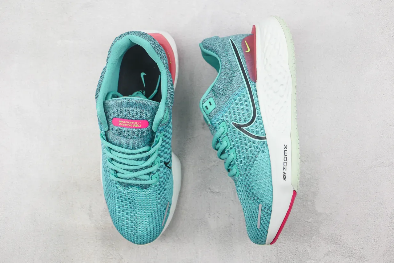 Nike Blue Pink Knit Upper ZoomX Midsole Running Shoes 3