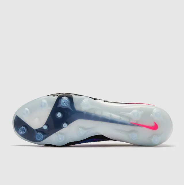 Nike 蓝色白色 针织鞋面 不对称 黑色覆盖层 Firm-Ground 足球鞋 4
