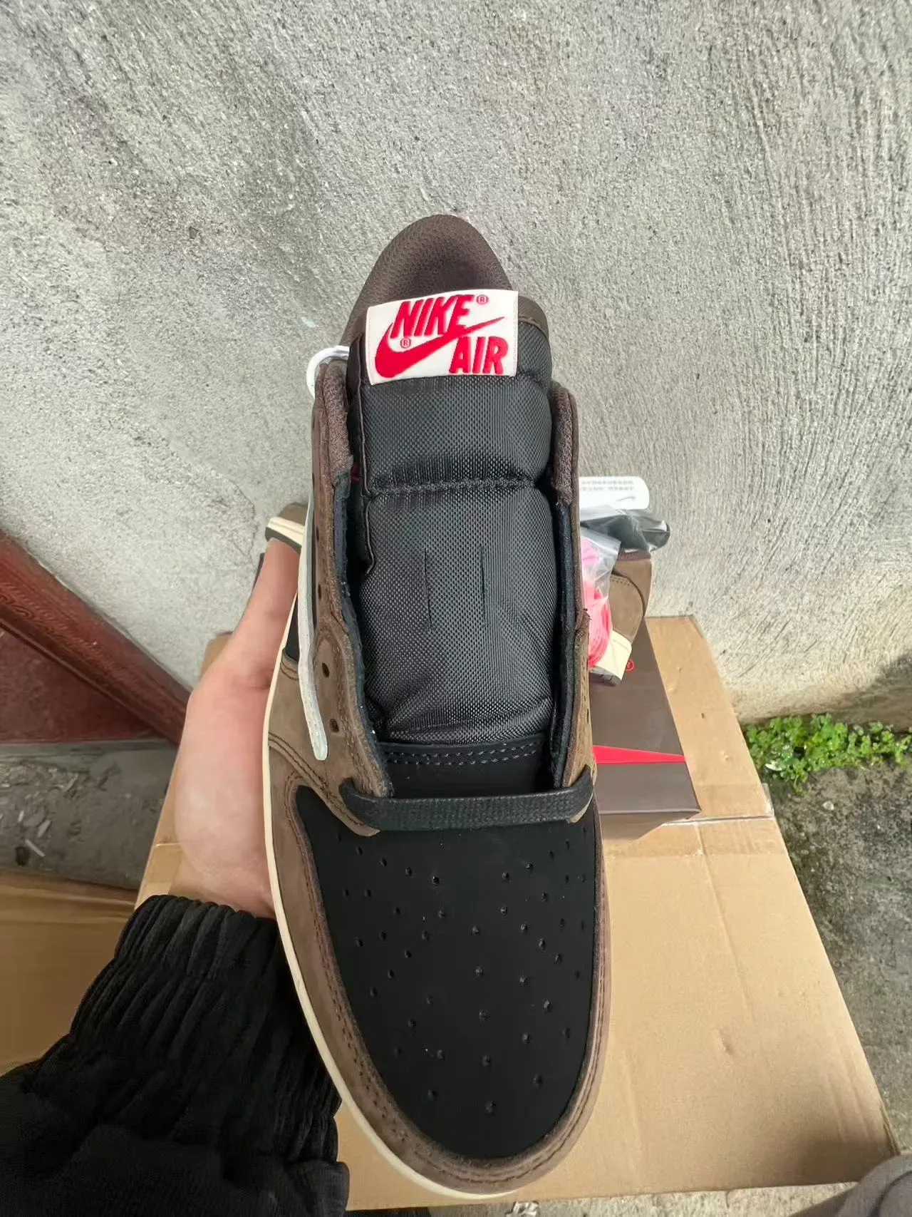 Nike Brown Black Deconstructed Suede-and-Leather Upper Lifestyle Sneakers 3