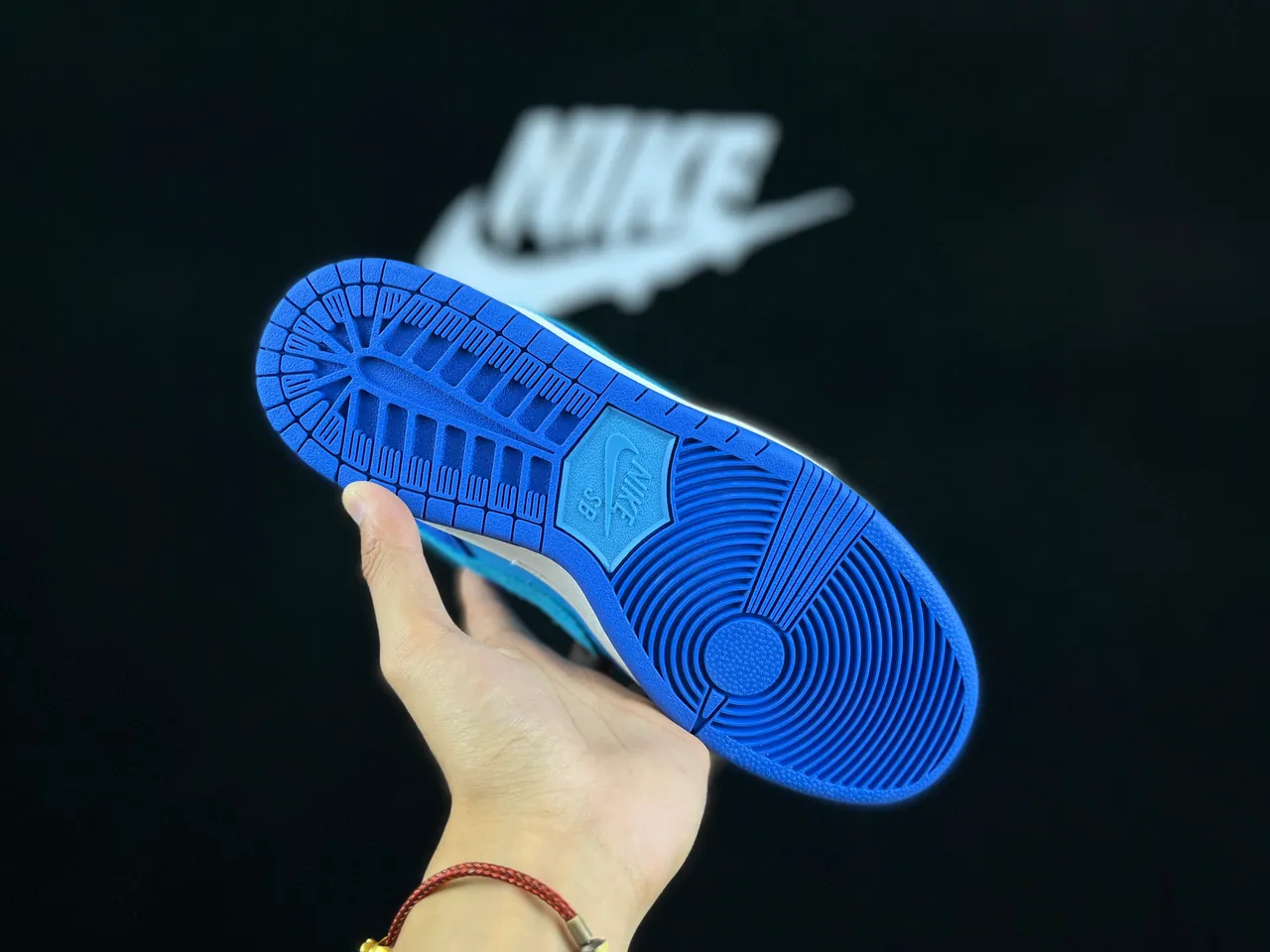 Nike Dunk Low Chaussures de Skateboard en Cuir de Daim Bleu 2