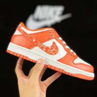 Nike Dunk Low أحذية رياضية بنمط Bandana برتقالي أسلوب حياة