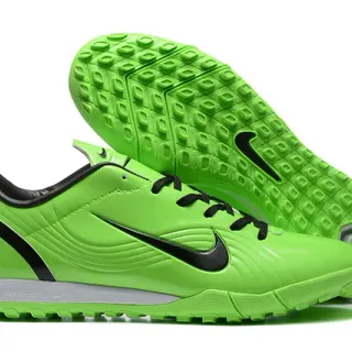 Nike Verde Preto Baixo Corte Superior Sintético Embossagem com padrão ondulado Sapatos de futebol para grama