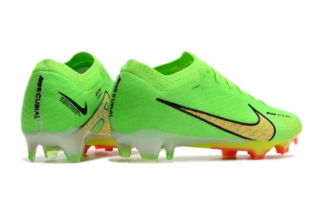 Nike Vert Rose Néon Flyknit Upper Semelle Translucide Clou Firm-Ground Chaussures de Football 7