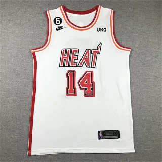 Nike Hiero Classic White Red Sleeveless Basketball Bold Outlined Typography Jersey