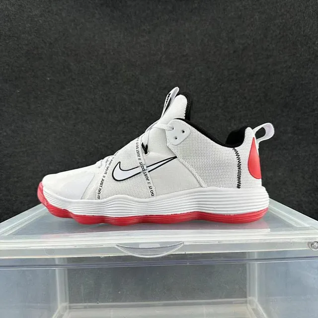 Nike Hyperdunk White Red High-Top Mesh And Synthetic Overlay Upper Basketball Shoes 2