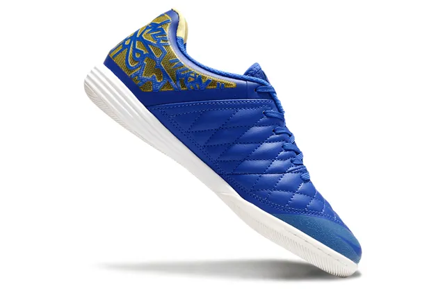 Nike Hyperfade Azul Laranja Sapatos de Futebol Indoor com Biqueira Quilted e Overlay de Malha com Impressão Graffiti 2