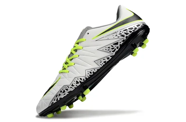 Nike Hypervenom White Black Neon Yellow Firm-Ground Soccer Shoes 3