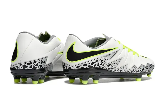 Nike Hypervenom White Black Neon Yellow Firm-Ground Soccer Shoes 5