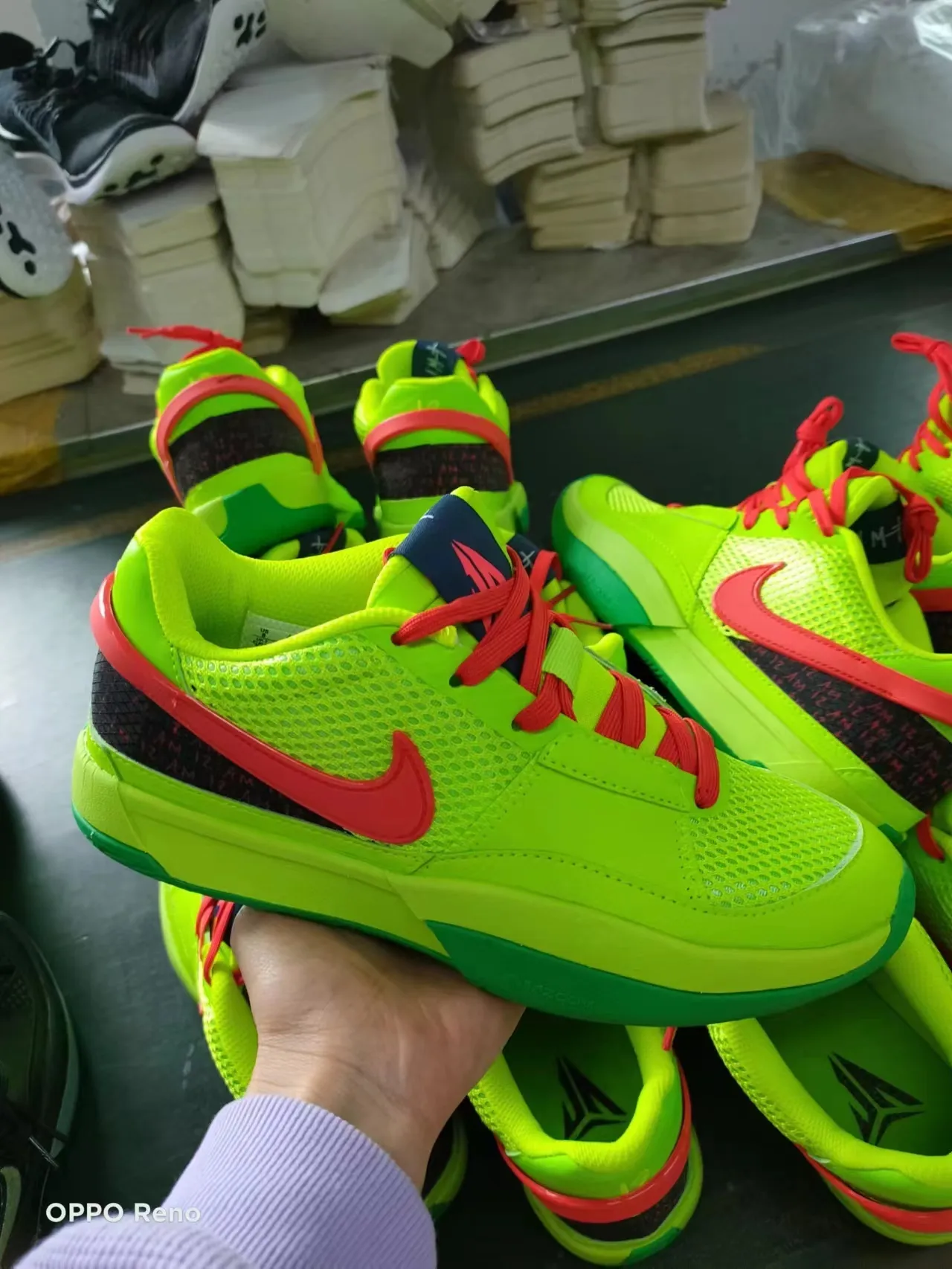 Nike Ja 1 Green Red Mesh Upper Asymmetrical Collar Basketball Shoes 2