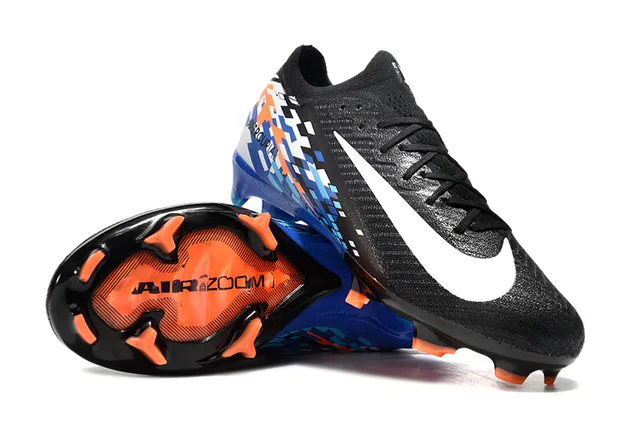 Nike Mercurial Black Blue Orange Pixel Firm-Ground chaussures de football 3