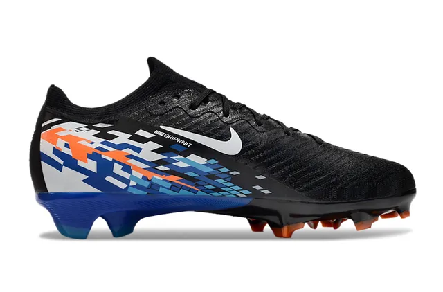 Nike Mercurial Black Blue Orange Pixel Firm-Ground chaussures de football 7