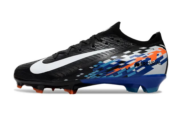 Nike Mercurial Black Blue Orange Pixel Firm-Ground chaussures de football 8